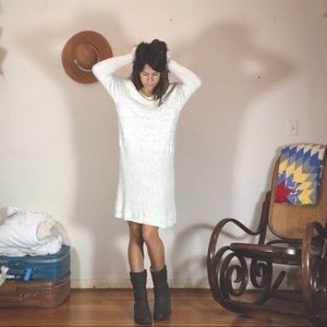 fall dress 🍂 anthropologie moth ribbed sweater